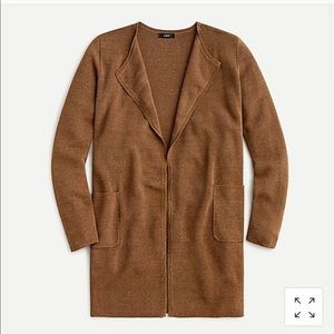 JCrew Juliette collarless linen cardigan